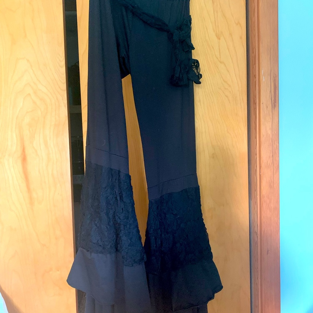 Lacy ruffled belly dance, tribal, harem pants